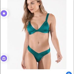 ONEONESWIMWEAR- Kameron Top AND Bottom in Emerald